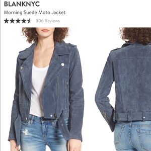 Blank NYC SUEDE MOTO JACKET SZ SMALL